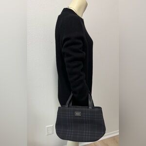 Burberry Nova Check Tote Bag - Charcoal Black Plaid - Medium Sized - EUC